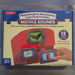 Phonological Awareness Learning Puzzles Middle Sounds K-1